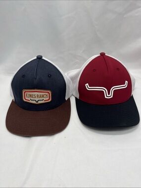 Bundle (2) Kimes Ranch Western Baseball Hats